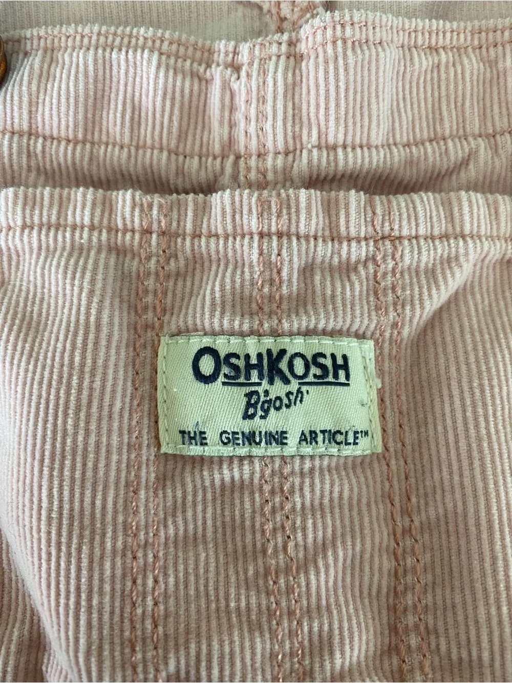 OshKosh B'gosh y2k Pink vestbak Corduroy Overall Jumper Dress Girls 5T